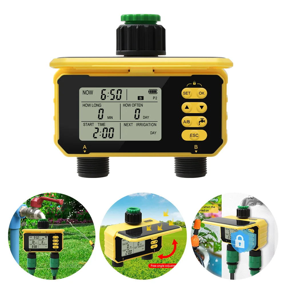 

NEW HOT sale Solar Irrigation Smart Timer Digital LCD Automatic Irrigation System Outdoor Garden Watering Tool Adjustable Progra