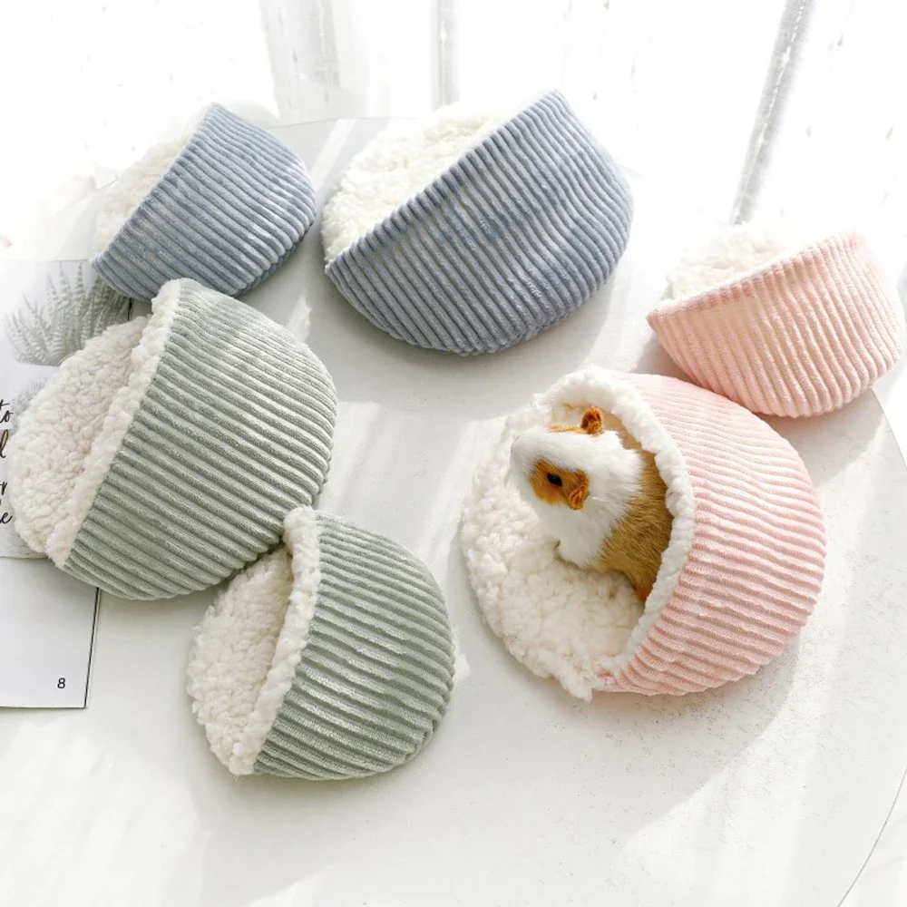 Herbst Winter Warme Feste Fleece Bett Matte Weiche Lint Schlaf Bett Nest Runde Form für Kleine Tier Igel Hamster Kaninchen Nester Matte