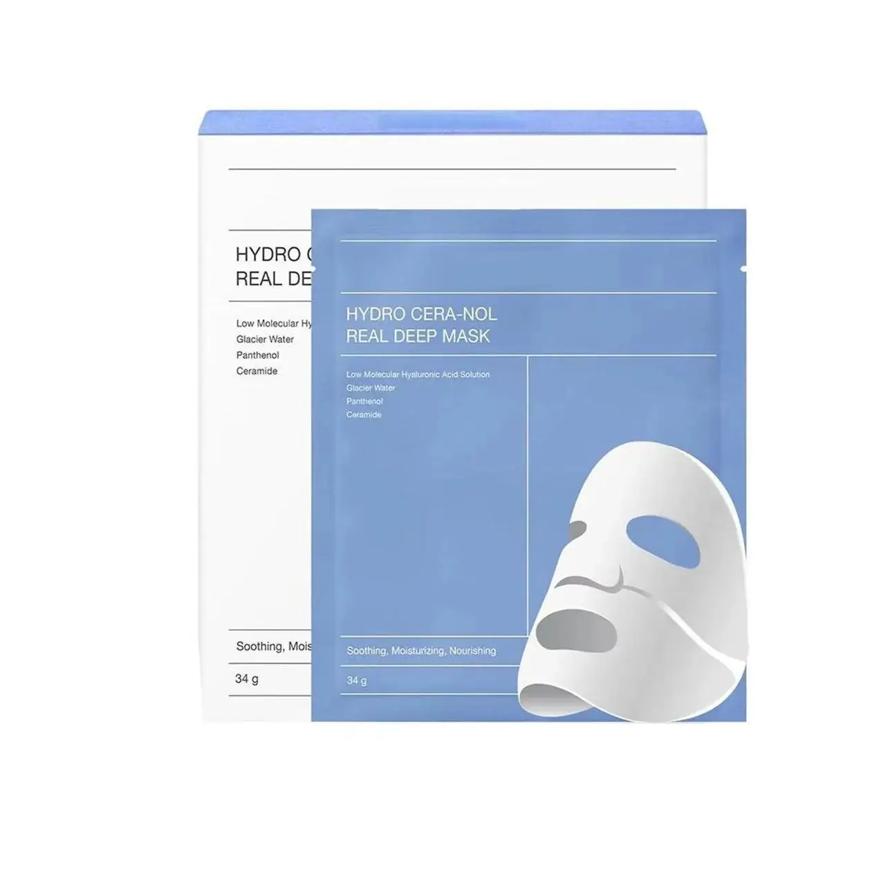 4Pcs/box Absorbable Bio-Collagen Real Deep Mask Night Moisturizing Mask Firming Nourish Brightening Moisturizing Skin Care