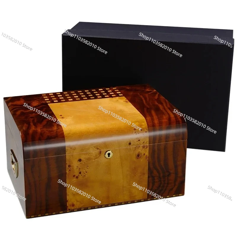 Cigar Box Wooden Cigar Display box humidor for cigars With handle cigar humidifier HH-9002