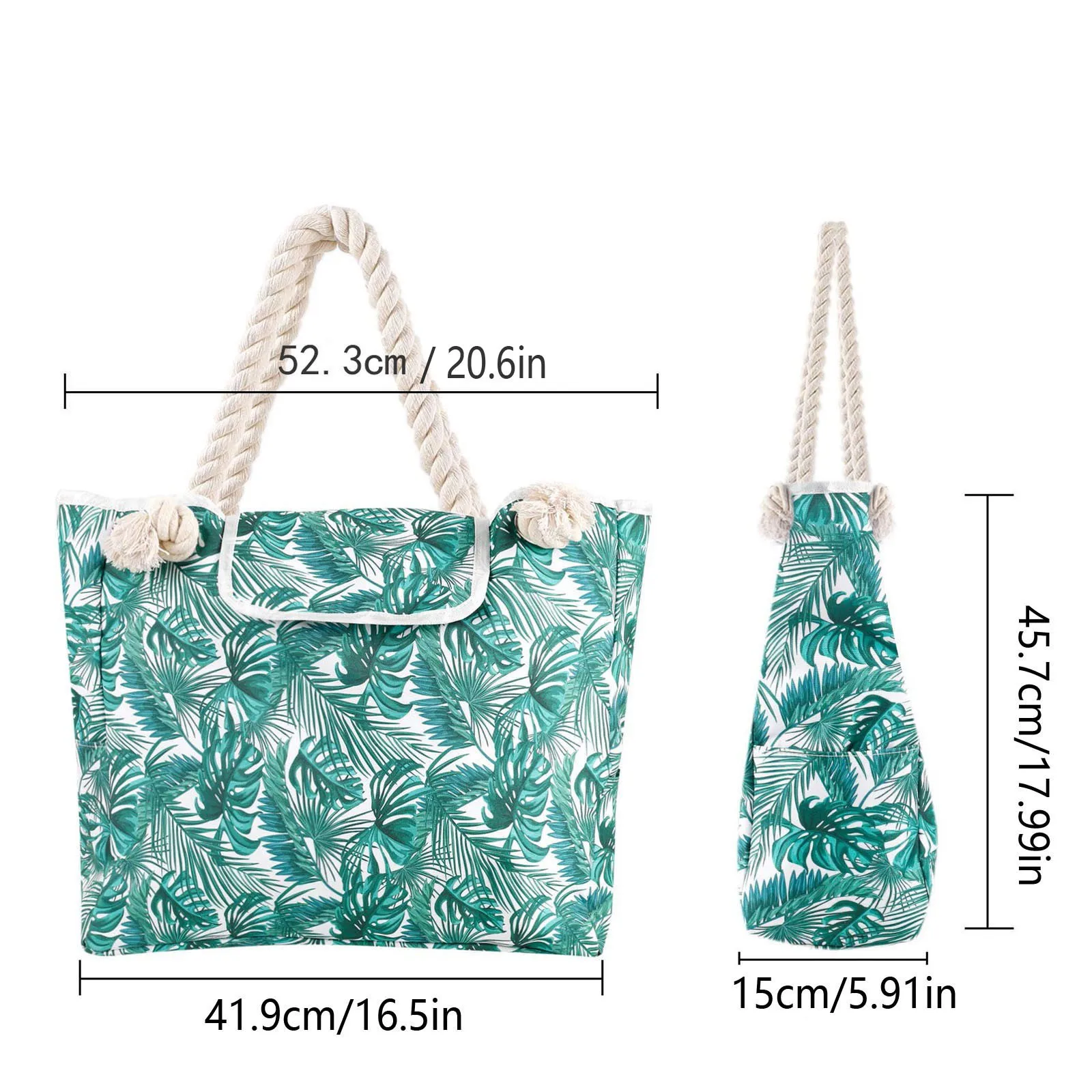 Women Handbag Floral Printed Beach Shopping Large Capacity Tote Bag Fashion Casua High Capacity Travel Ladies Shoulder Bag New