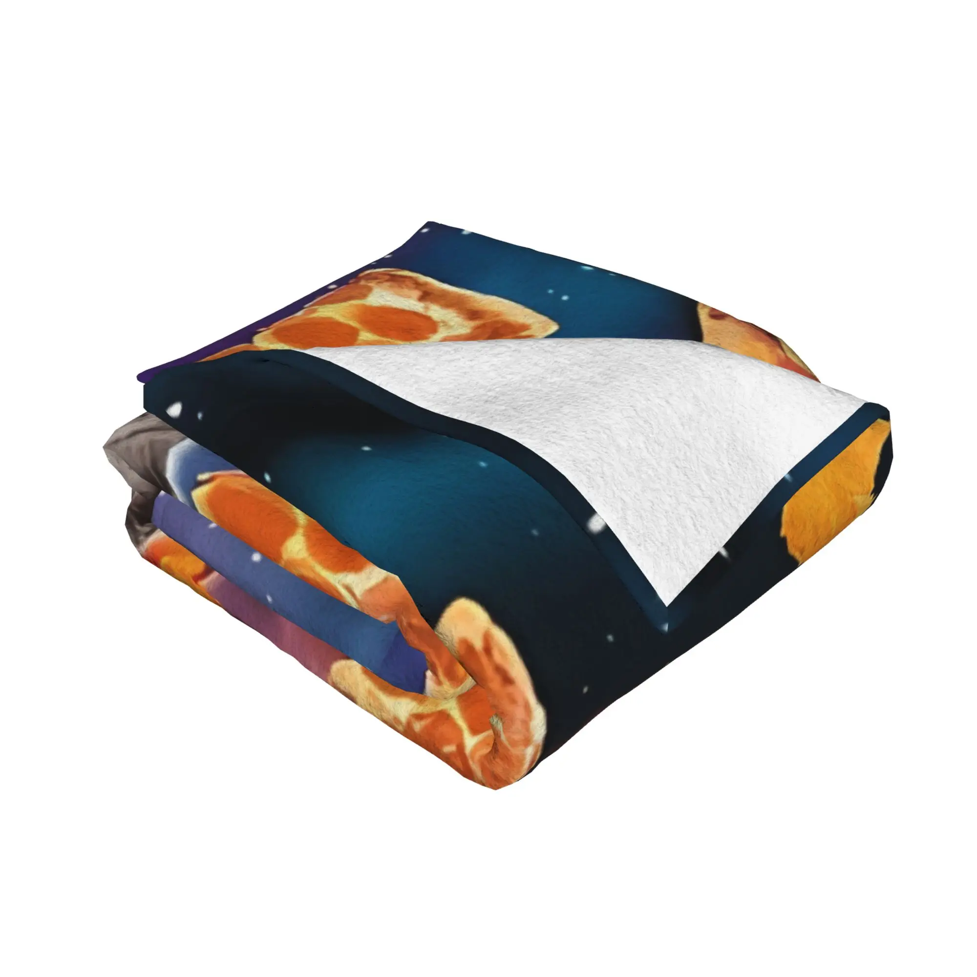 1PC Classic Eye Cat On Dinosaur On Pizza home room decorations Winter Blankets for Adults Bedding Home Interior Sofa Knee