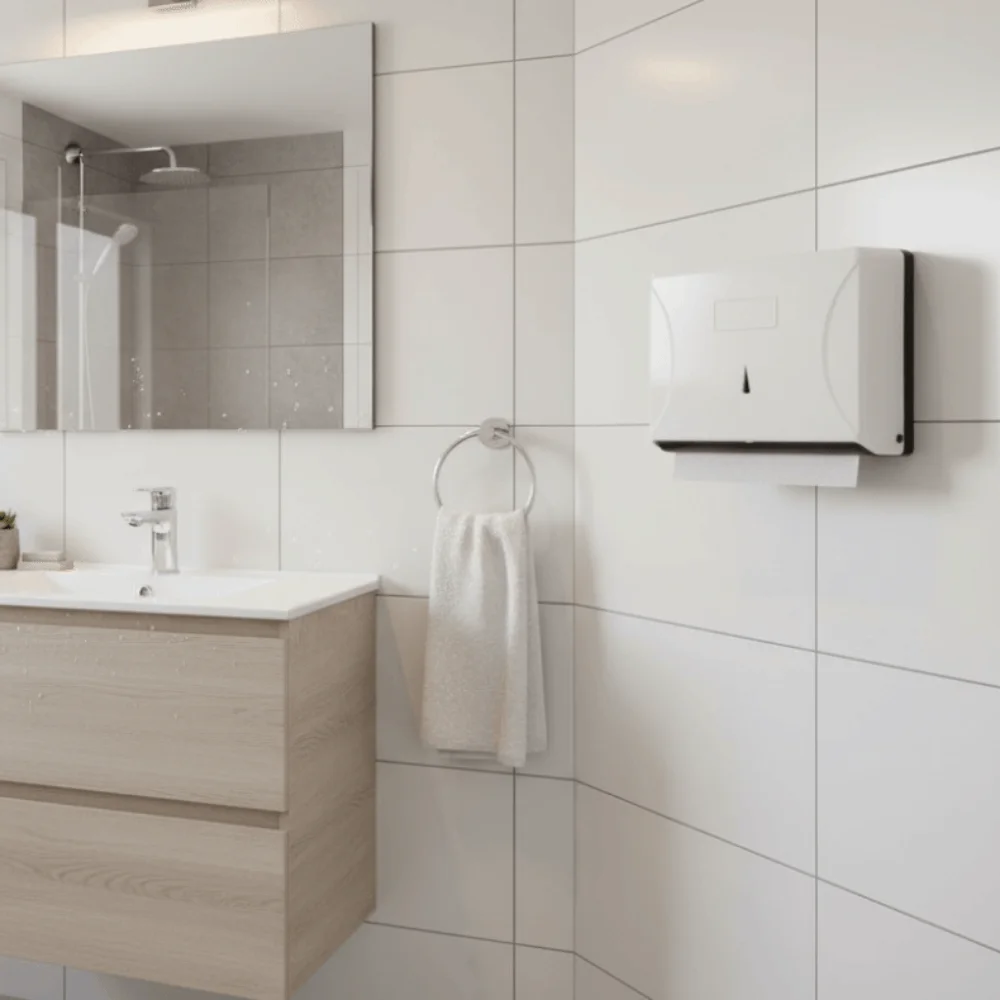 

Waterproof Wall-Mounted Tissue Dispenser Modern Design Plastic Paper Towel Storage Box Large Capacity Tissue Dispensing Case