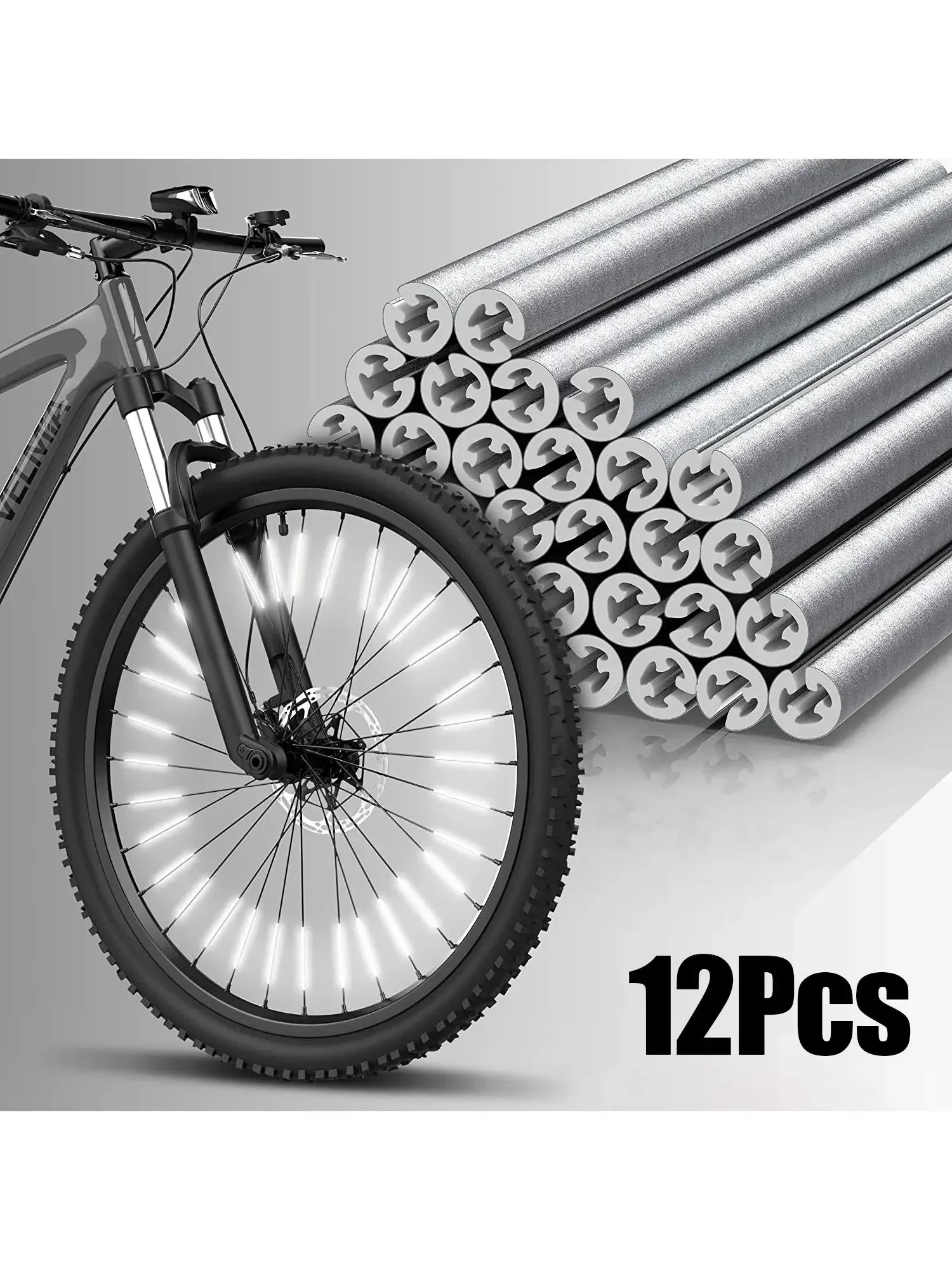 AliExpress 12Pcs Reflective Mount Clip Tube Warning Strip Bicycle Wheel Spoke Reflector Stripe Steel Wire Lamp