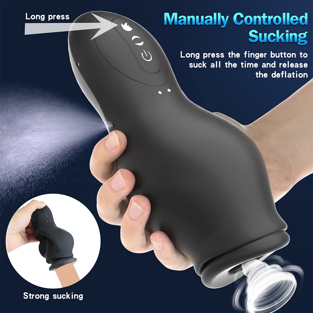 7 speed Real Air Sucking Male Masturbator Deep Throat Vibration Automatic Suction Adult Oral Sex Toys for Men Vacuum Blowjob Cup