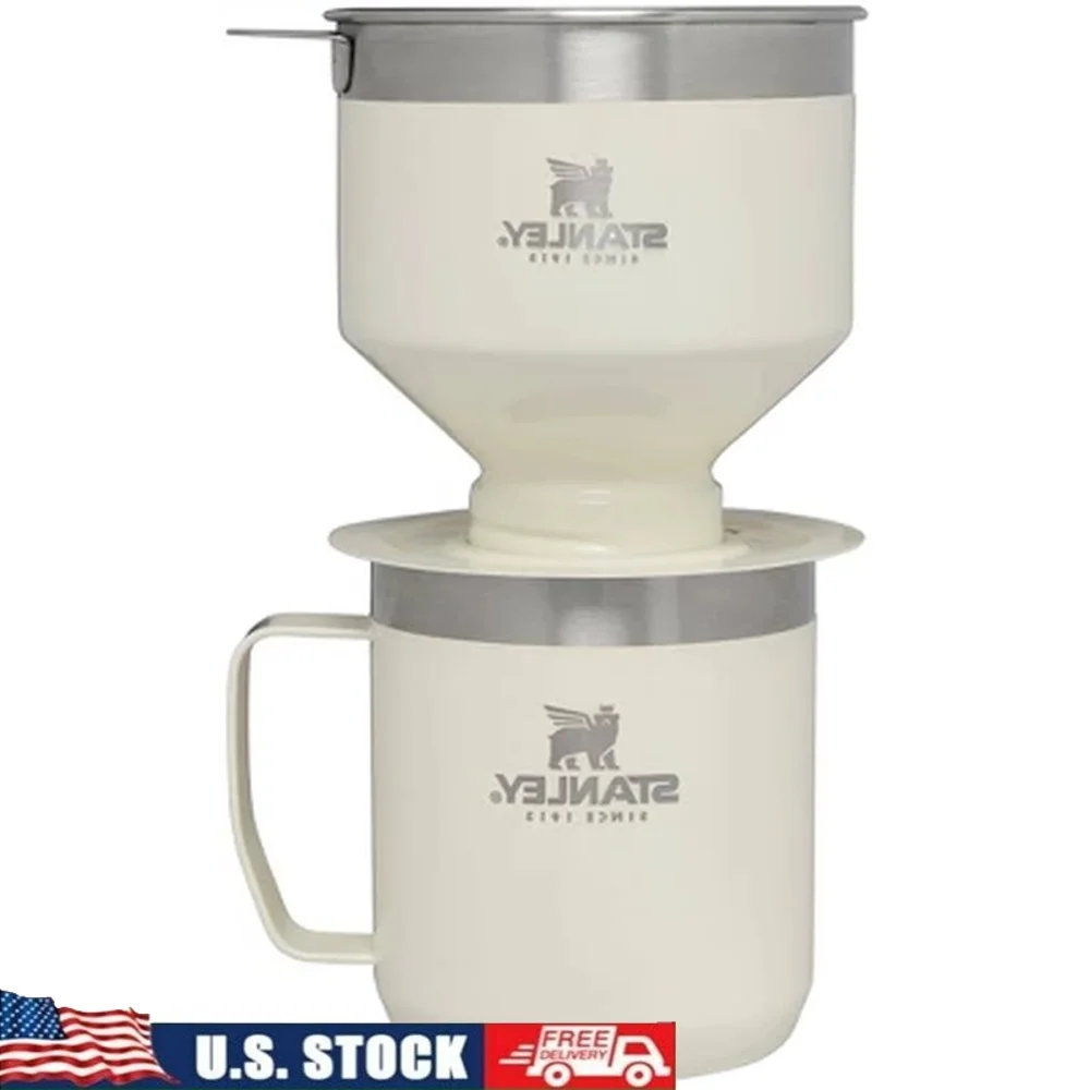 

Stainless Steel Pour Over Coffee Maker Set with Filter and Camp Mug Dishwasher Safe Hot Beverages 12oz Drinkware