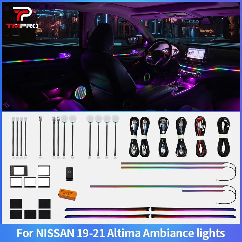 

TMPRO 64 Colors LED Safety assistance systems Ambient Lighting For Nissan Teana Altima 2019-2023 Interior Decoration