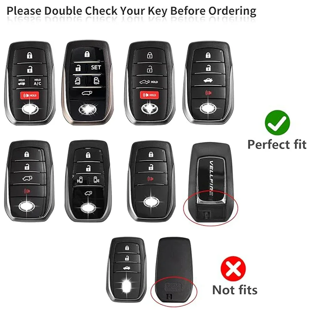 Key Cover For Toyota Venza Carbon Fiber Key Case For TOYOTA RAV4 Prime Land Cruiser Fortuner Mirai Collora Cross 2024 Car Key