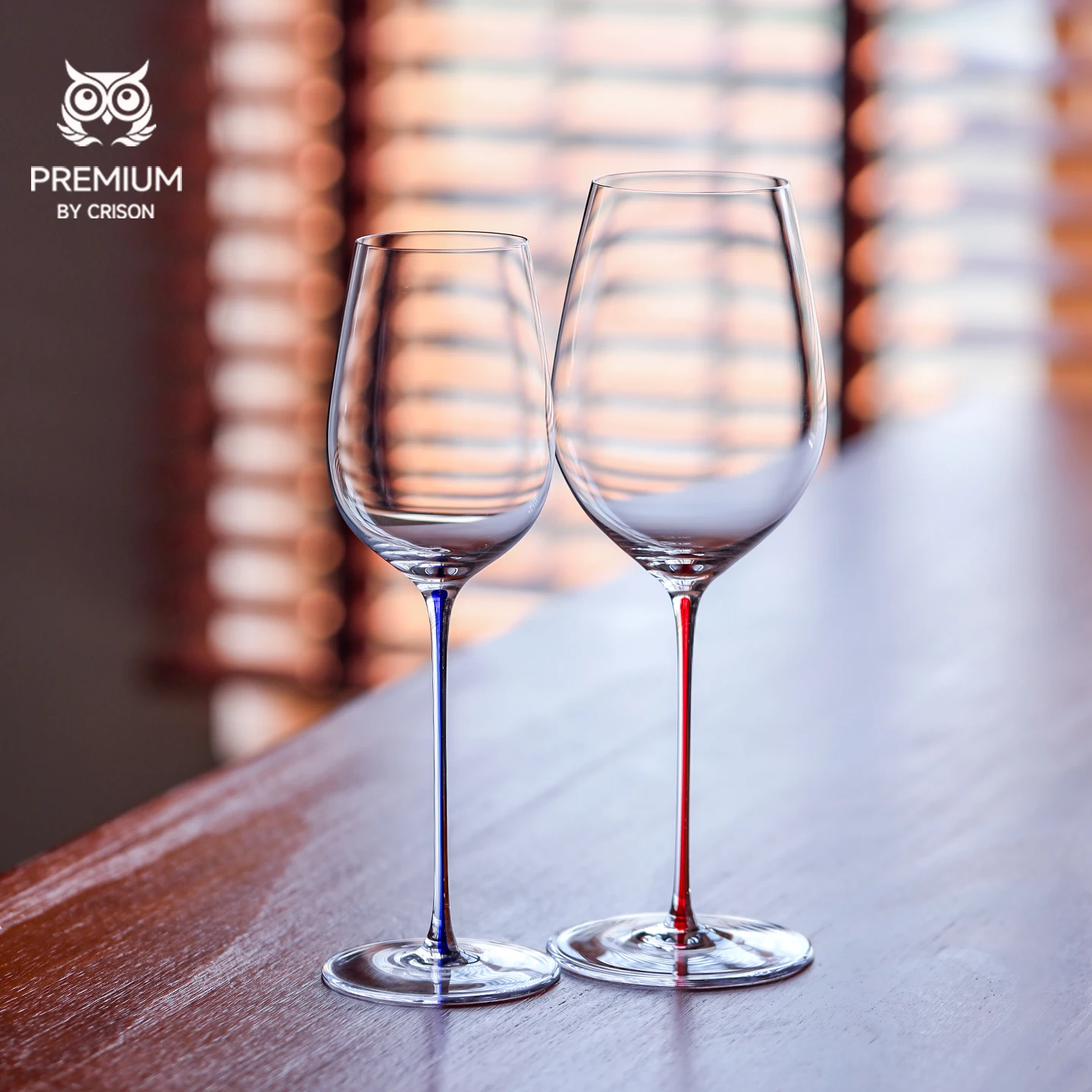

CRISON High end Series Crystal Glass Handmade Red Rod Red Wine Glass High Beauty Large Capacity Tall Cup