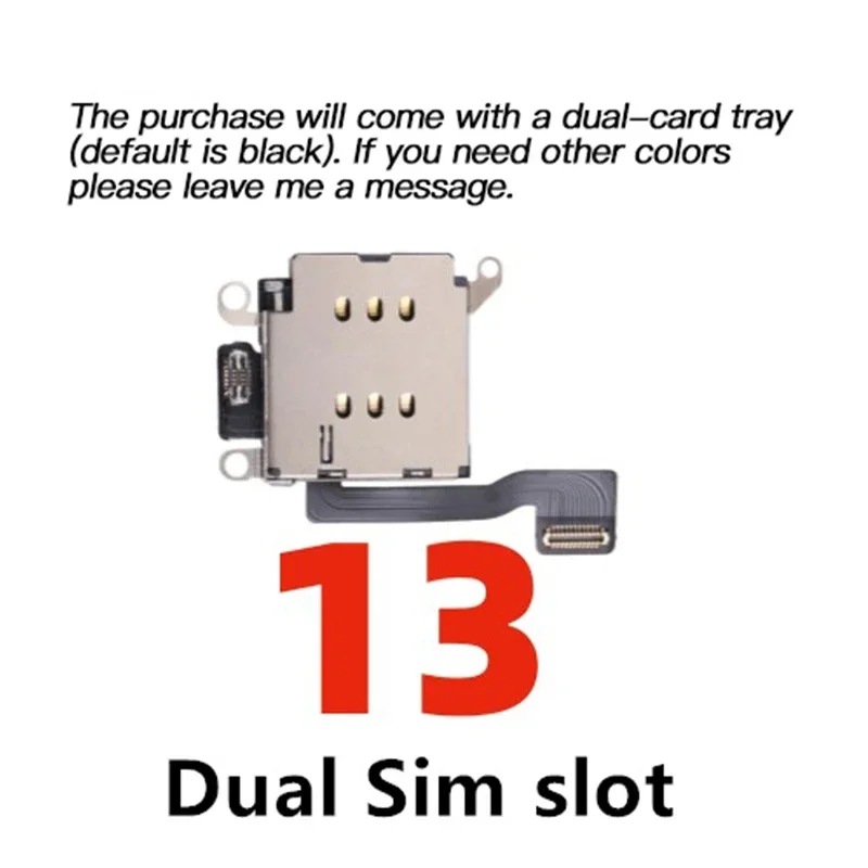 Single Double SiM Card Slot Tray Holder Reader Socket Flex Cable For iPhone 15 14 Plus 13 12 11 Pro MAX XR XSM Replacement Parts