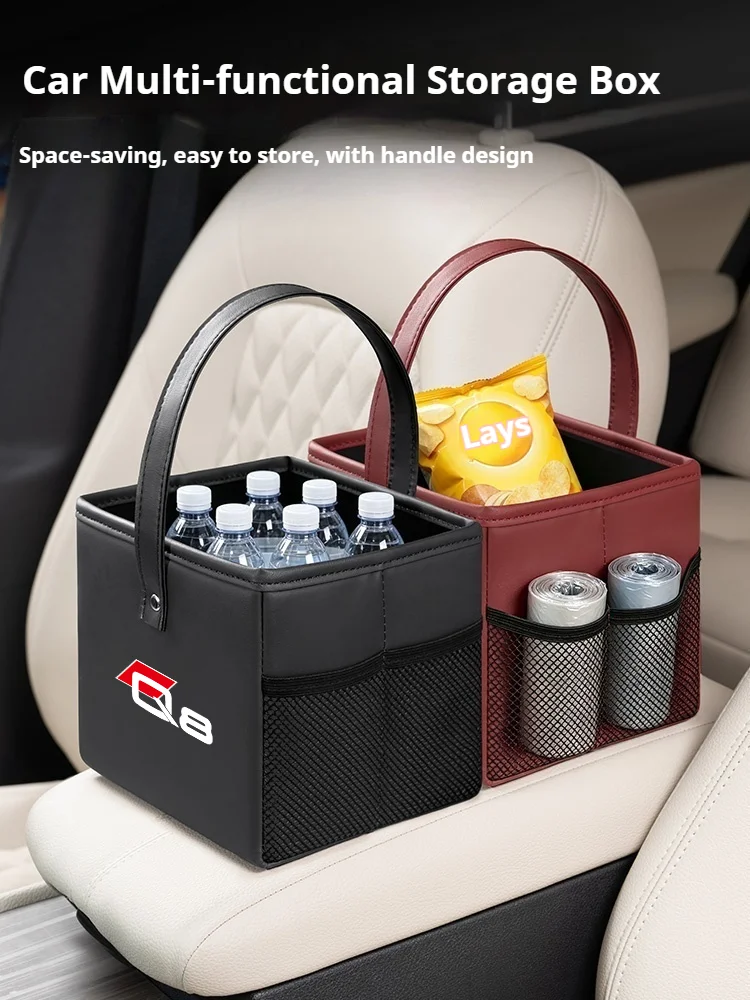 Auto-Mehrzweck-Aufbewahrungsbox, faltbare Aufbewahrungsbox, Auto-Müll-Organizer, Aufbewahrungstasche für Audi Q8, Autozubehör