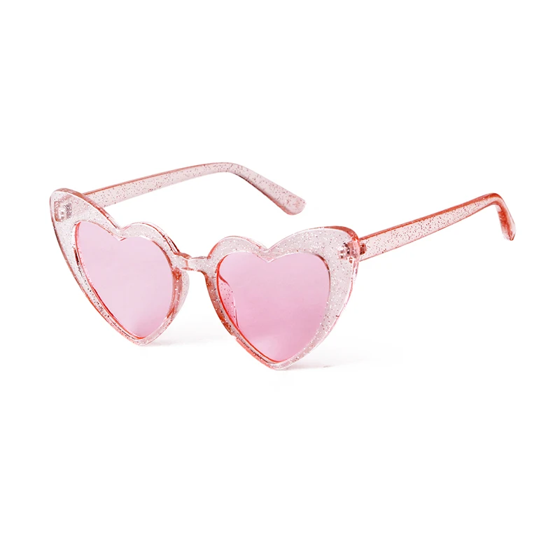 SORVINO Okulary przeciwsłoneczne w kształcie serca Kobiety Projektant Bling Glitter Crystal Okulary przeciwsłoneczne Cute Lady Cateye Shades Love Pink Red Eyewear — zdjęcie 2