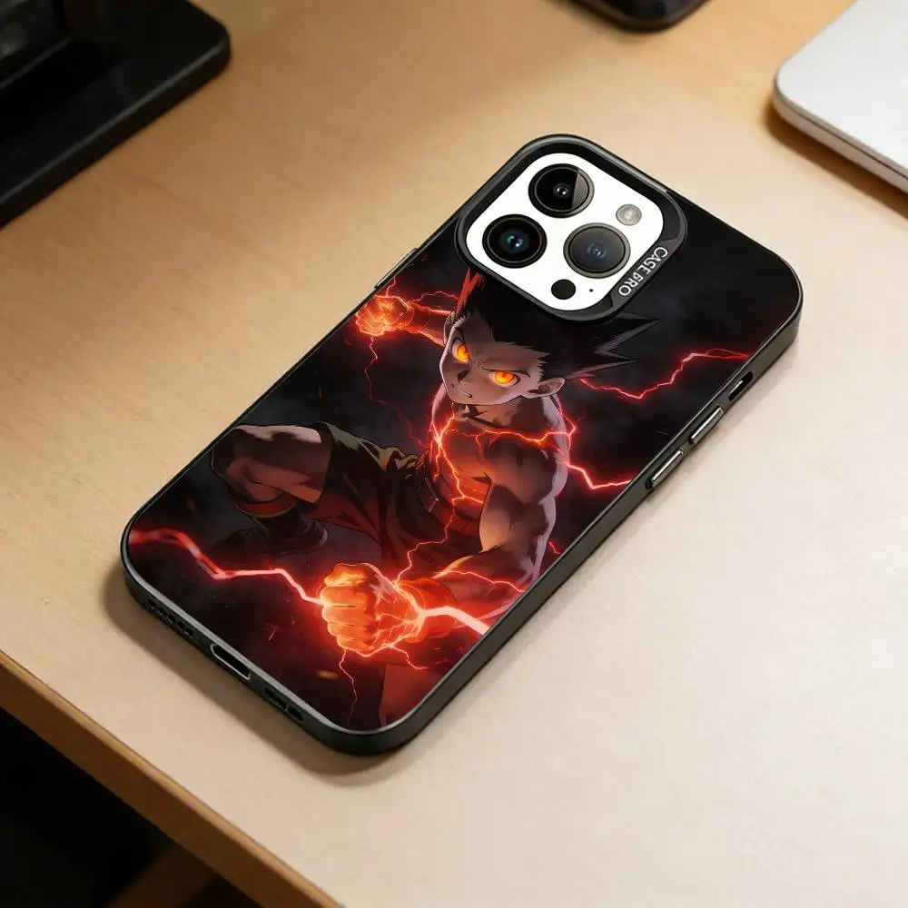 Hunter Gon Freecss  Phone Case For iPhone 17,16,15,14,13,12,11 Plus,Pro Max,XS,Colored Silver Plated Inside Cover