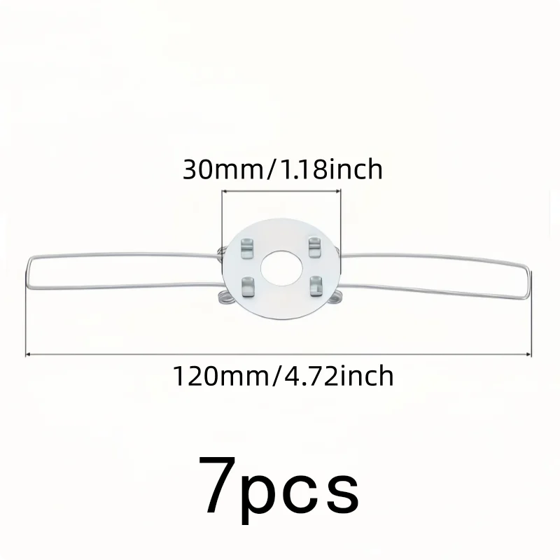 120mm Light Shade Fixing Springs 7 pcs, Sturdy Metal Material, Secure Clamping Force, for DIY Illumination Projects