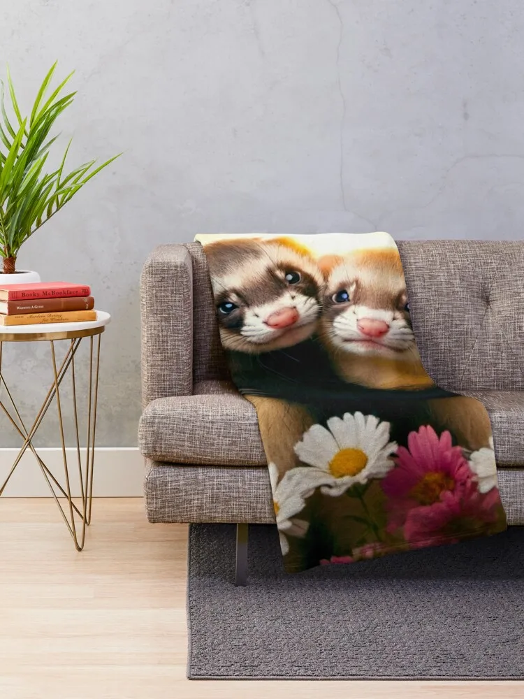 Ferrets First Valentine's Day Throw Blanket Camping heavy to sleep Baby for sofa Blankets