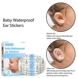 30Pcs Baby Waterproof Ear Stickers One-use Anti-water Ear Protective Patch Hair Dye Shower Swimming Bathing Ear Covers