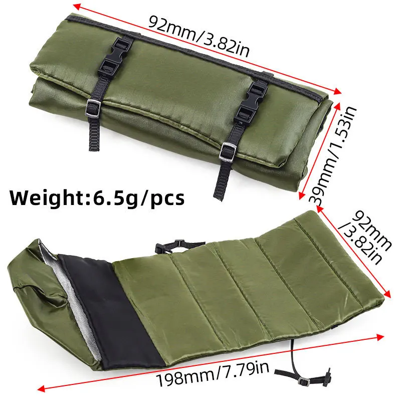 1/10 Scale Overlanding Accessory - Realistic Rooftop Luggage & Sleeping Bag for RC Crawler Decoration RC Car