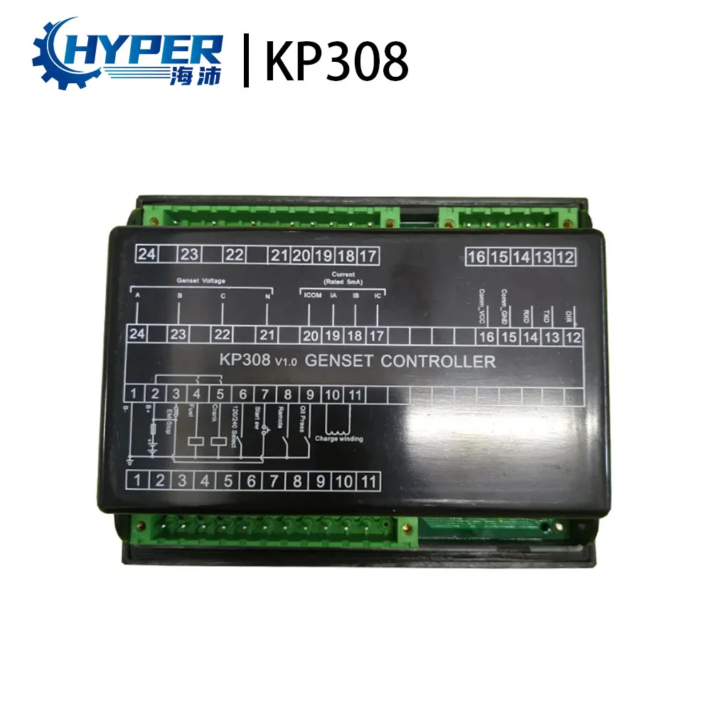 KIPOR Controller KP308 For Genset Power Less Than 5kw Generator with Digital Display Panel