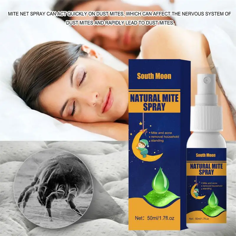 Dust Mite Killing Spray Removal Mite Family Health 60g Boxed Packing Household Accessories Mite Removal Spray Natural