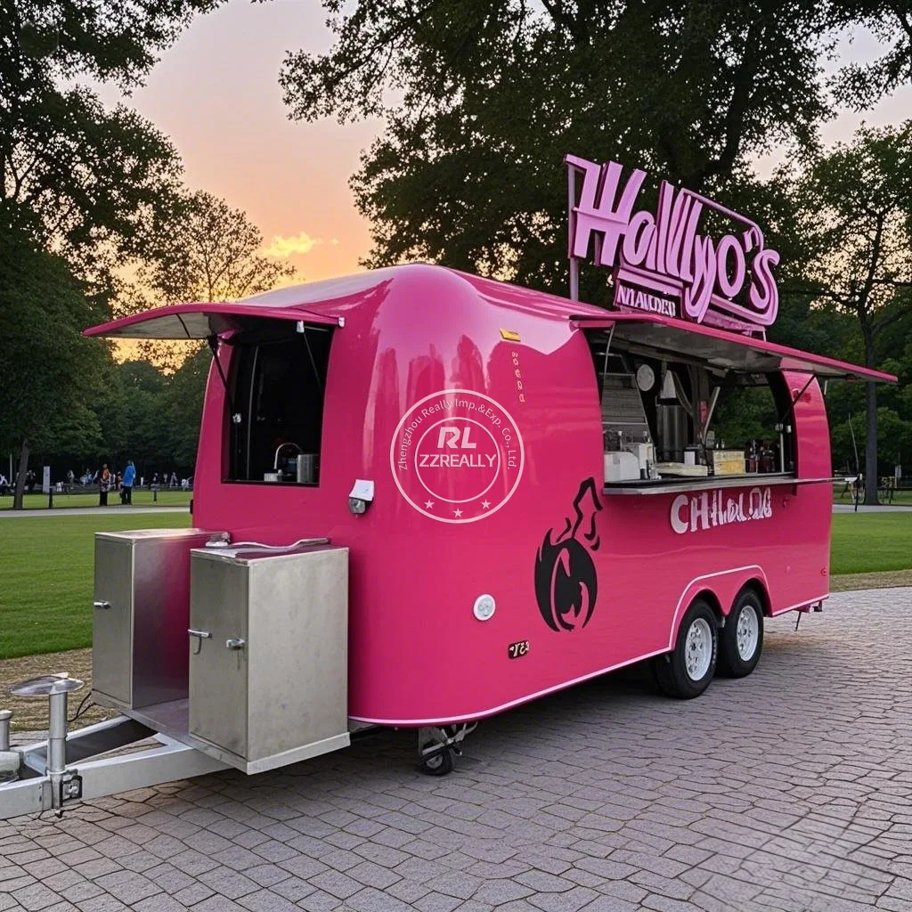 미국 표준 풀 키친 장비가 갖춰진 푸드 트럭 트레일러, 도매가격 패스트푸드 카트