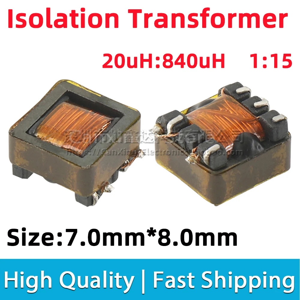 5/10pcs SMD SMT EE6.2 High Frequency Signal Flash Light Isolation Transformer Turns Ratio 1:15 Isolator 20uH:840uH