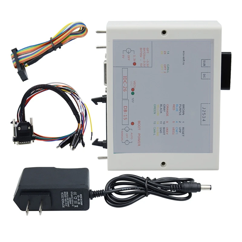 J-TAG For K-TM FLASH Via J2534 Works FLASH ECU-Soft OBD ECU Programmer Power BOX 3 Switches Operating US PLUG