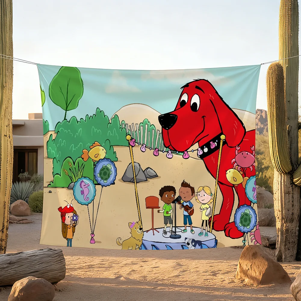 Cartoon C-Clifford the Big Red Dog flag For Living Room Home Dorm Decor Wall Outdoor Camping Party Banner Gifts - view 3