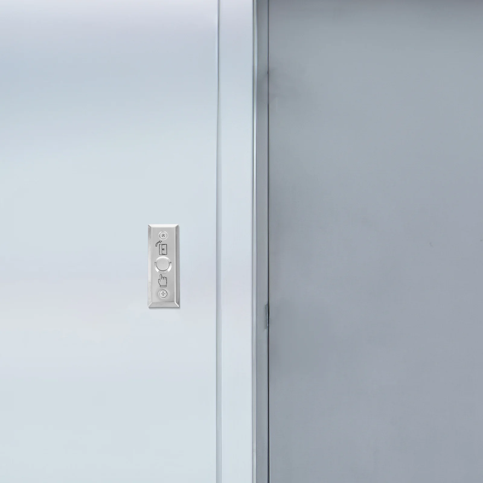 

1 Set Stainless Steel Door Access Switch Panel For Doorbell Push To Exit Button Wall Plate Cover Replacement Outdoor Security