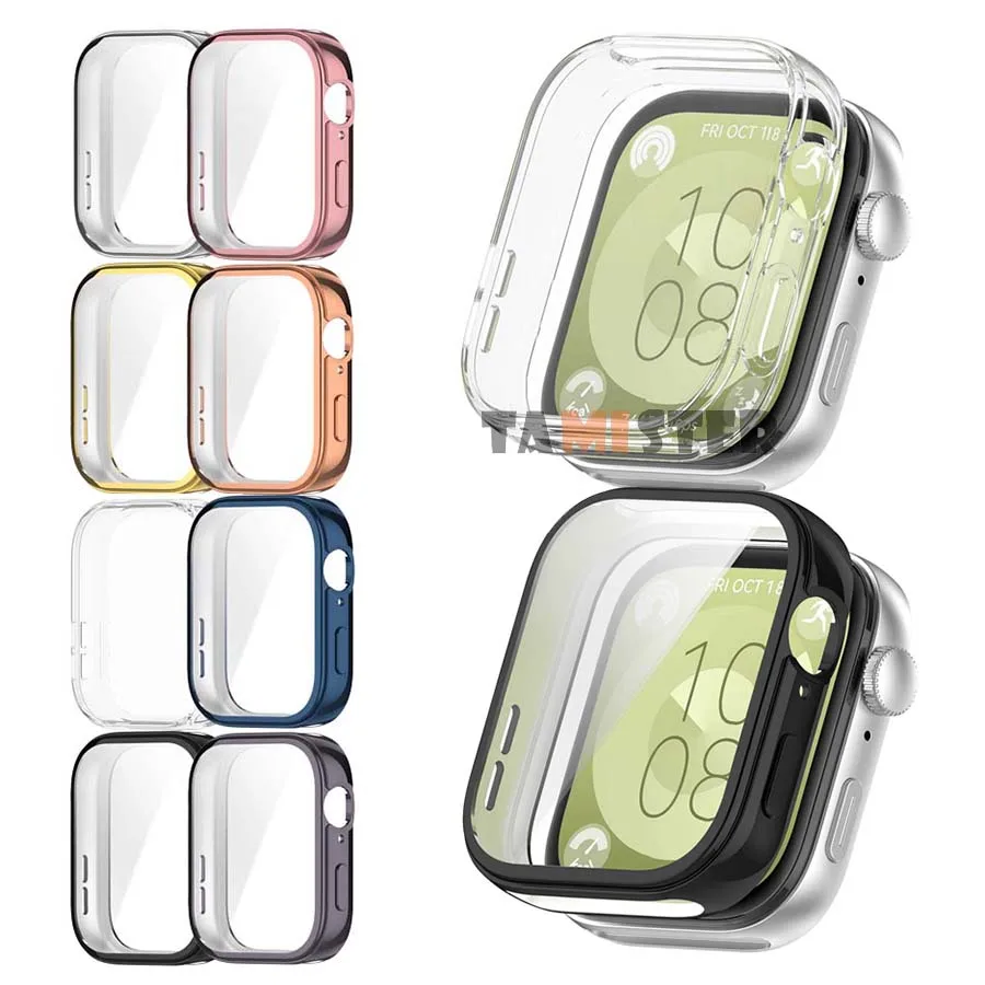 TPU Case For Huawei Watch Fit 3 Samrt Watch Full Cover Bumper Protective Shell For Huawei Fit 3 Screen Protector Accessories