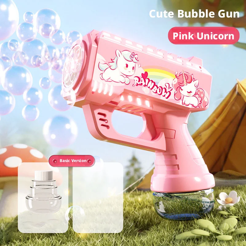 

Electric Bubble Gun Unicorn Flying Horse,Porous Colorful Automatic Soap Blower With Lights,Outdoor Summer Toys For Boy And Girls