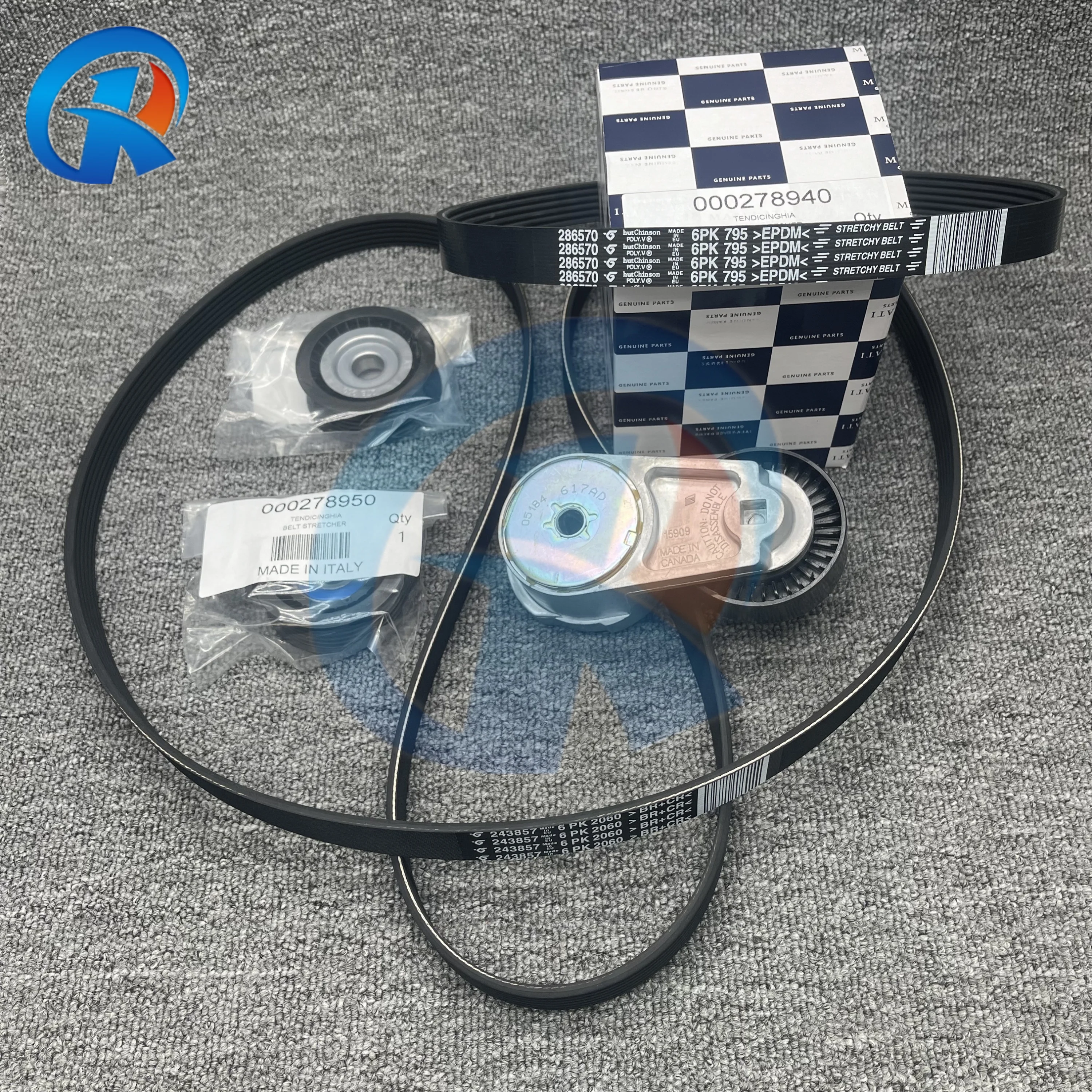 Drive Belt Tensioner Idler Pulley Set For Maserati Ghibli Quattroporte ...