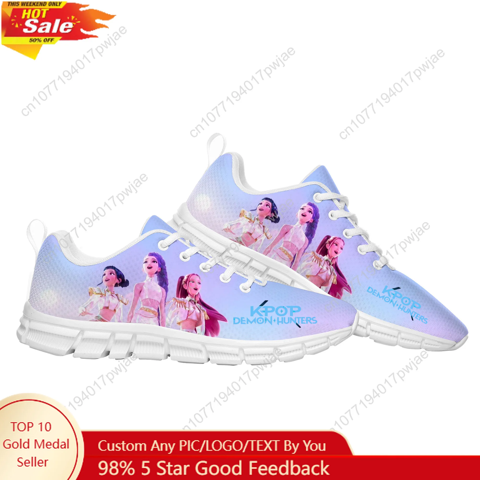 

KPop Demon Hunters Sports Shoes Mens Womens Sneakers Lightweight Fashion Casual Hiking Sneaker Custom Built Shoes