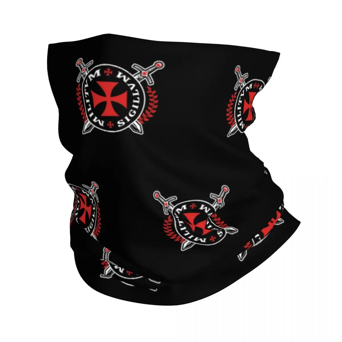 Crusader Emblem Knights Templar Bandana Neck Gaiter Printed Warrior Balaclavas Mask Scarf Multifunctional Headband Riding Adult