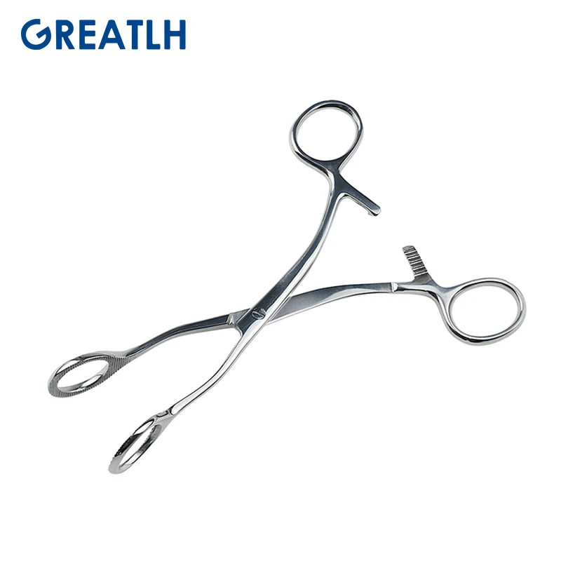 Stainless Steel Tongue Forceps Clinic Pliers Open Clip Tongue Pliers First Aid Mouthpiece Sponge Clamp orthopedic Instruments