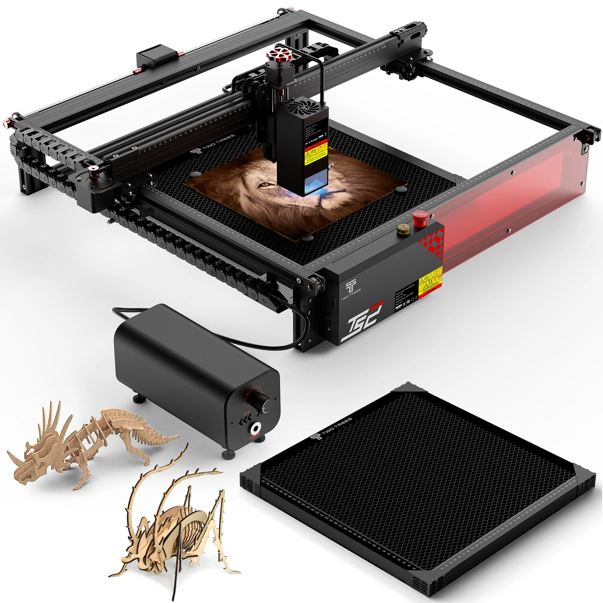 

TWOTREES TS2 20W Desktop Compressed Spot Technology High Precision 410*410mm Work Area Leather Engraving Laser Machine