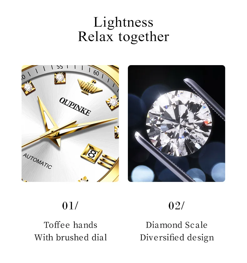 OUPINKE Couple Watches for Men Women Real Diamonds Swiss Movement Sapphire Mirror TOP Luxury Automatic Couple Watches Pair Set