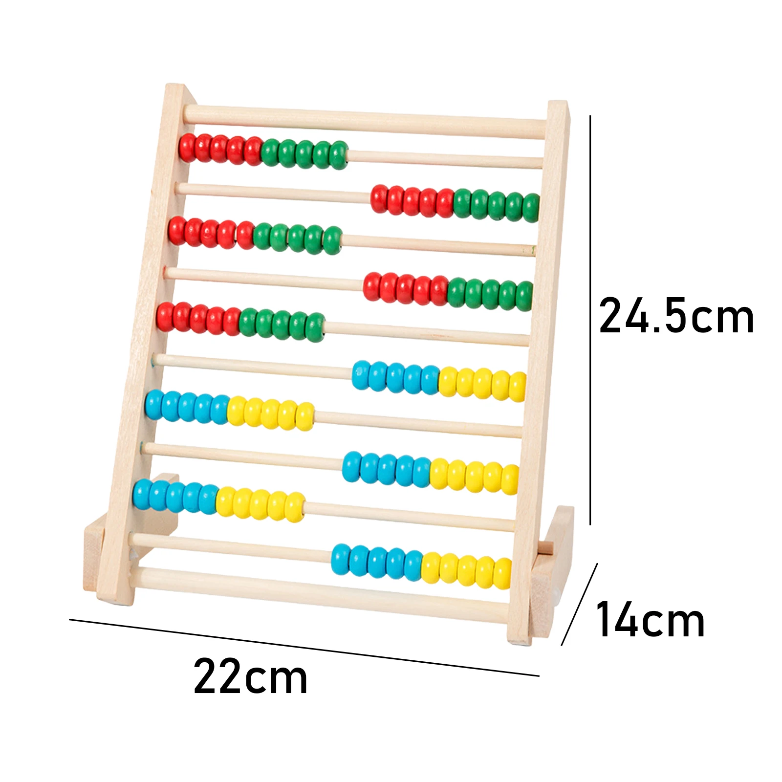 Abacus Math Addition Subtraction With Wood Beads Rack Miniature Counting Frame For Early Educate Smooth Surface Montessori Toy