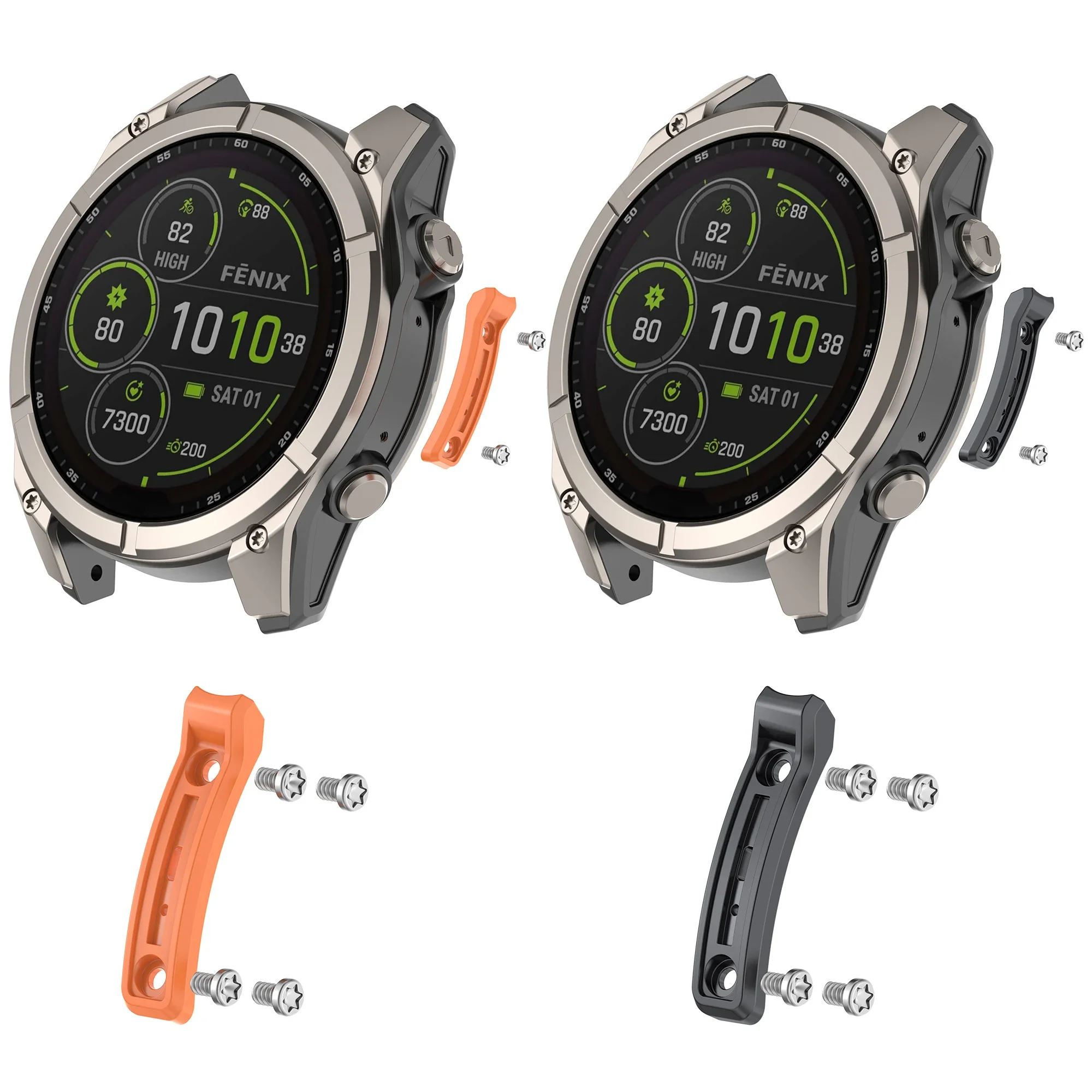 إطار معدني مقاوم للصدمات لـ Garmin Fenix 8 /Quatix 8/Tactix 8 47 مللي متر 51 مللي متر حامي إطار جانبي واقي مضاد للسقوط