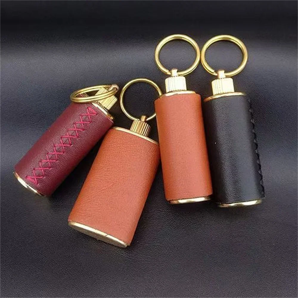 Outdoors Blue Leather Wrapping Alloy Oil Storage Bottle For Zippo ZORRO Lighter  Kerosene Gasoline Storage Tank Repair Accessory