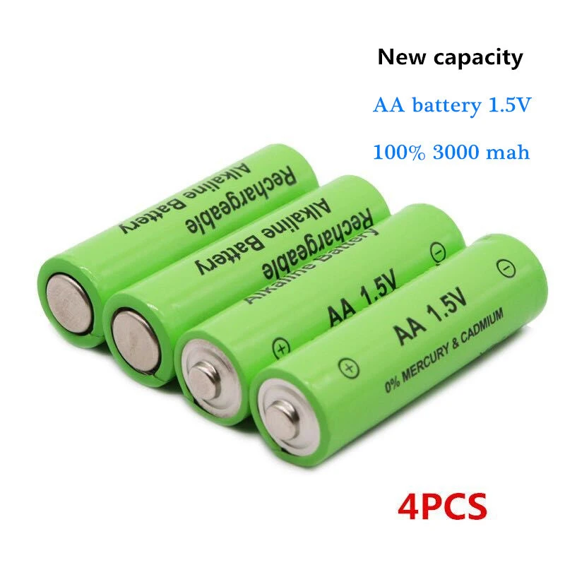 AA + AAA Rechargeable AA 1.5V 3800mAh / 1.5V AAA 3000mah Alkaline Battery for Flashlight Toys Watch MP3 Player Radio Wholesale