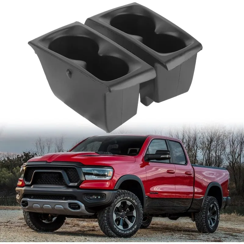 

Cup Holders Insert Compatible with 2019-2025 Ram 1500 Cup Holder, Replace #5YK46TX7AC 5YK47TX7AC, Door Cup Holders for Right and