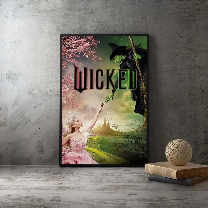 Classic Musical Wicked Movie 2024 Fantasy Film Poster and Canvas Painting Wall Art Pictures Home Room Decor