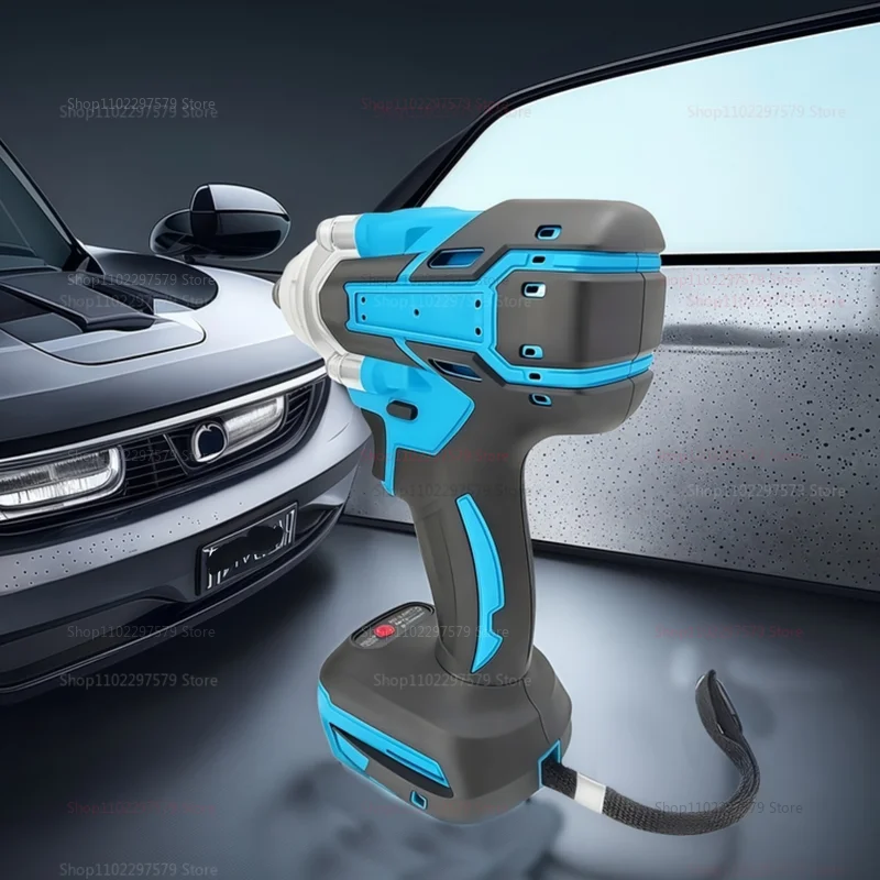 Llave de impacto inalámbrica, herramienta eléctrica sin escobillas, alto par, recargable, de mano para construcción y reparación de automóviles