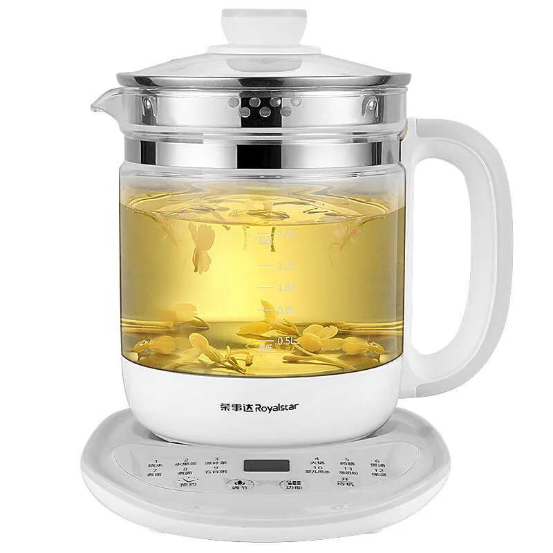 

Small Automatic Glass Health Pot Office Pot with Flowers Electric Kettle Kitchen Appliances Teapot