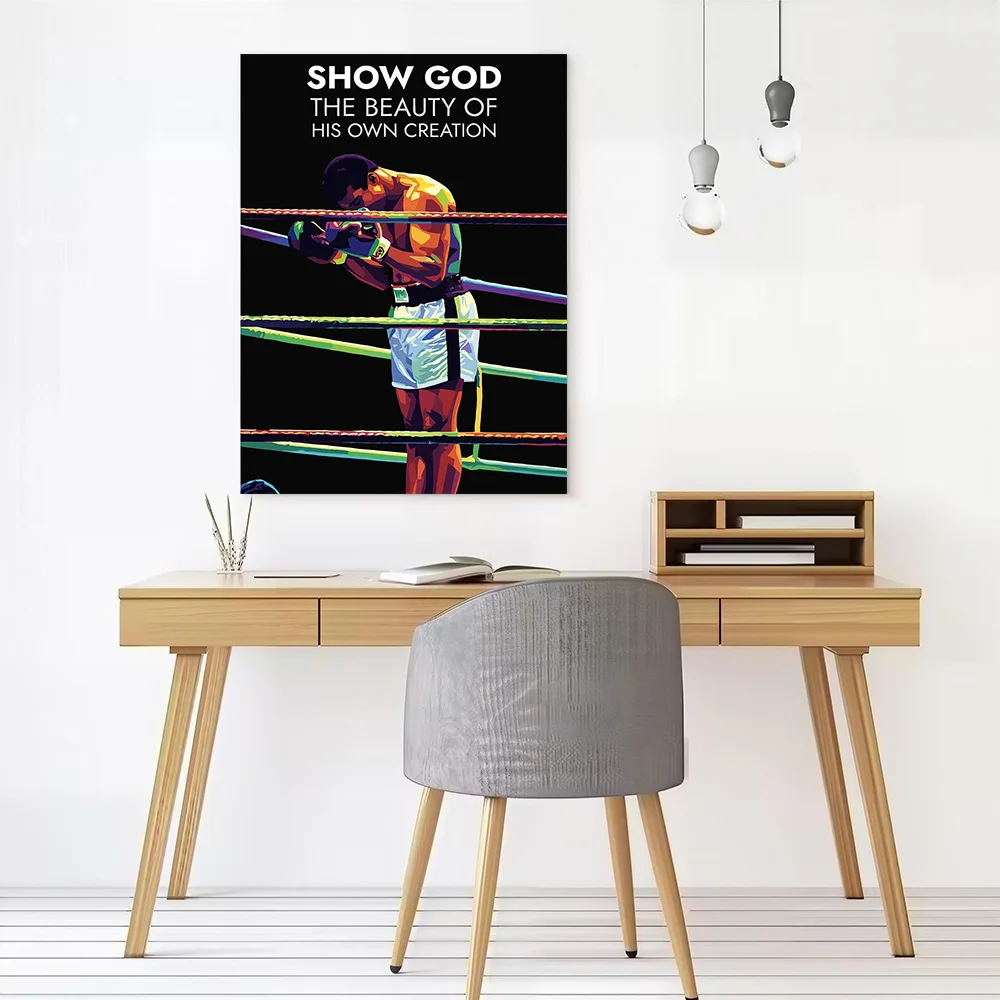 Muhammad Ali in the Ring Poster Canvas Wall Art Custom Photo Print Modern Painting for Fans Decorative Picture Gamer Decoration
