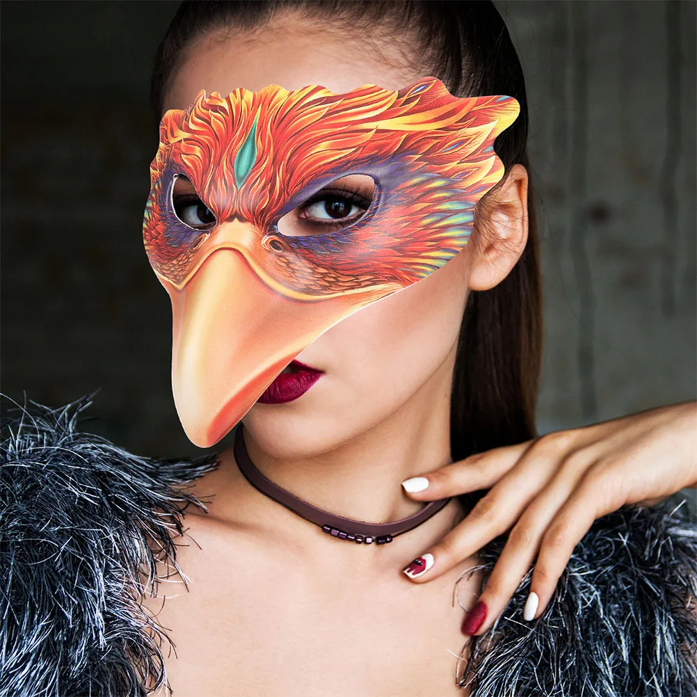 

2pcs Animal Mask Bird Shape Half Face Mask For Halloween Party Cosplay Masquerade Festival Carnival Costume Women Reusable