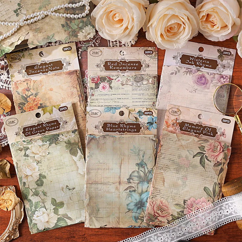 

6PCS/LOT Qimeng Huajian series cute lovely retro decorative paper memo pad