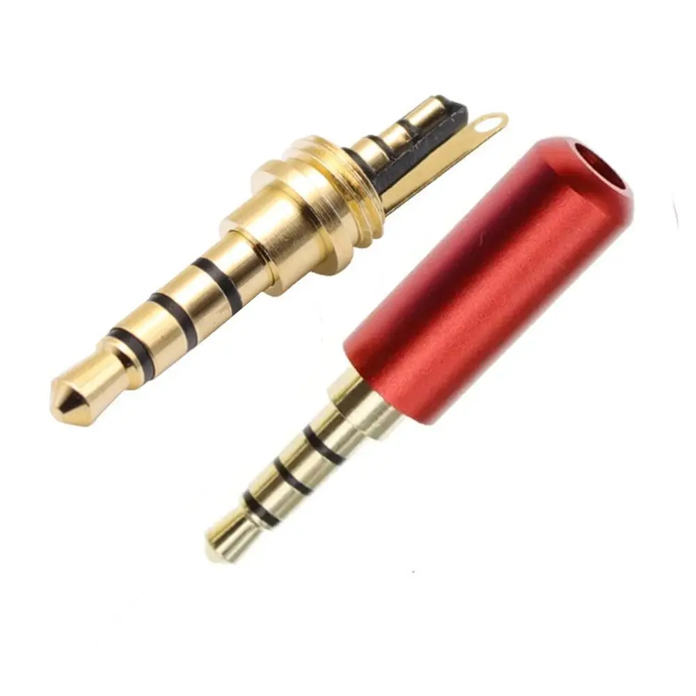 Stereo 3.5MM Plug Male Headphone Jack 4 Poles DIY 3.5MM Stereo Audio Connector High-quality Cable Adapter