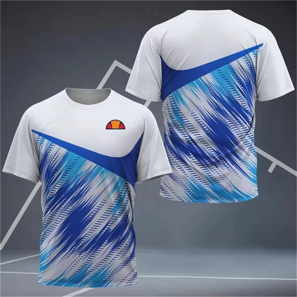 

Men's T Shirts Gym Badminton Training Clothing Outdoor Sports T-Shirts Summer Fitness Short Sleeve Casual O-Neck Sportswear Tops