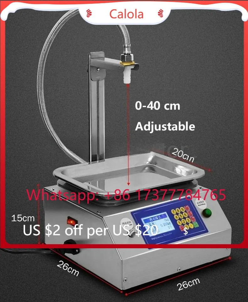 30g-15kg Weighting Liquid Filling System Digital Control Small Bottle Juice Milk Alcohol Filler
